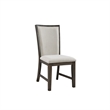 Bowery Hill Modern Slat Back Upholstered Side Chair (Set of 2)