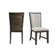 Bowery Hill Modern Slat Back Upholstered Side Chair (Set of 2)