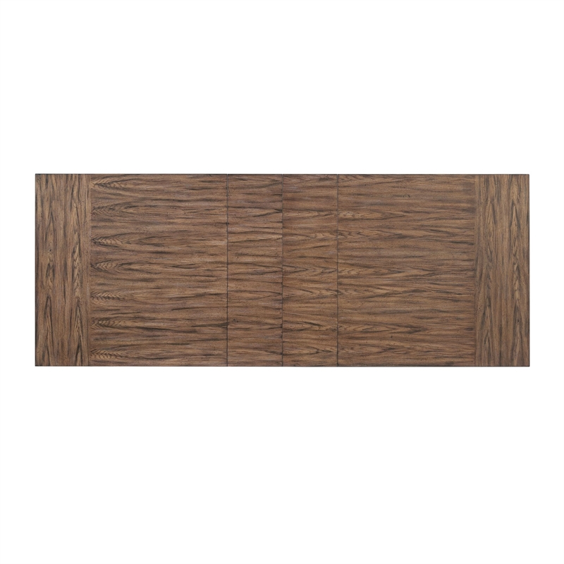 Bowery Hill Rectangle Wood Standard Height Dining Table with 2 Leaves in Walnut