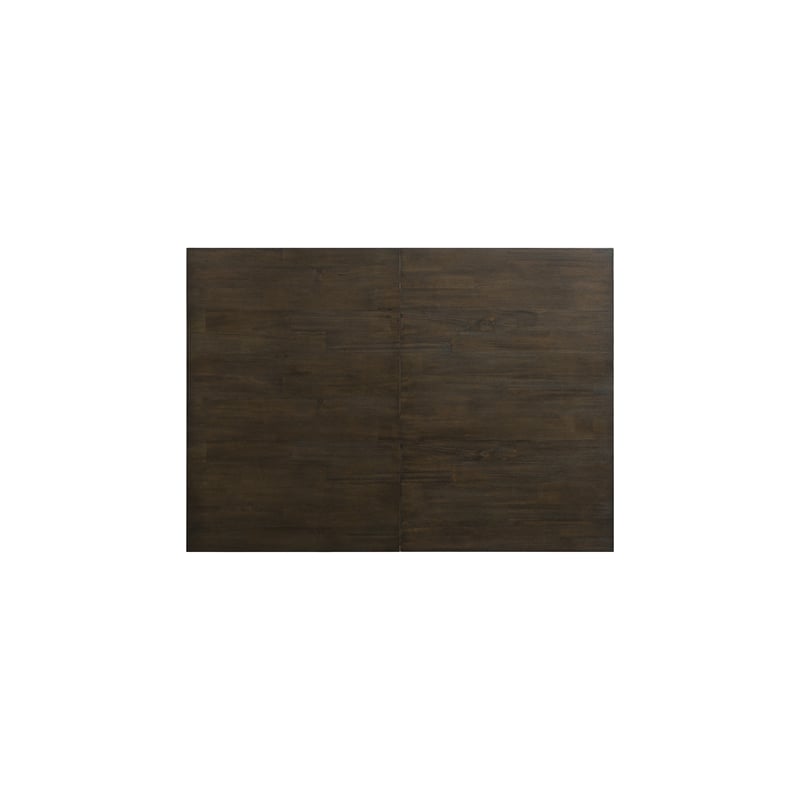 Bowery Hill Rectangle Wood Dining Table with 2 Leaves in Dark Walnut