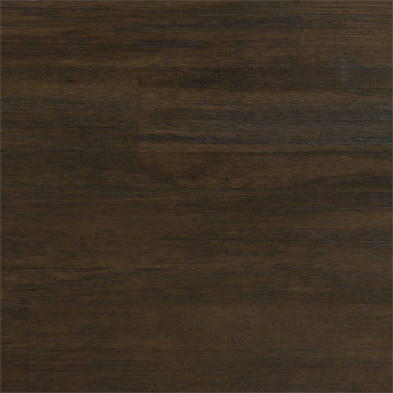 Bowery Hill Rectangle Wood Dining Table with 2 Leaves in Dark Walnut