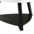 Bowery Hill Modern White Marble Top Coffee Table in White Marble