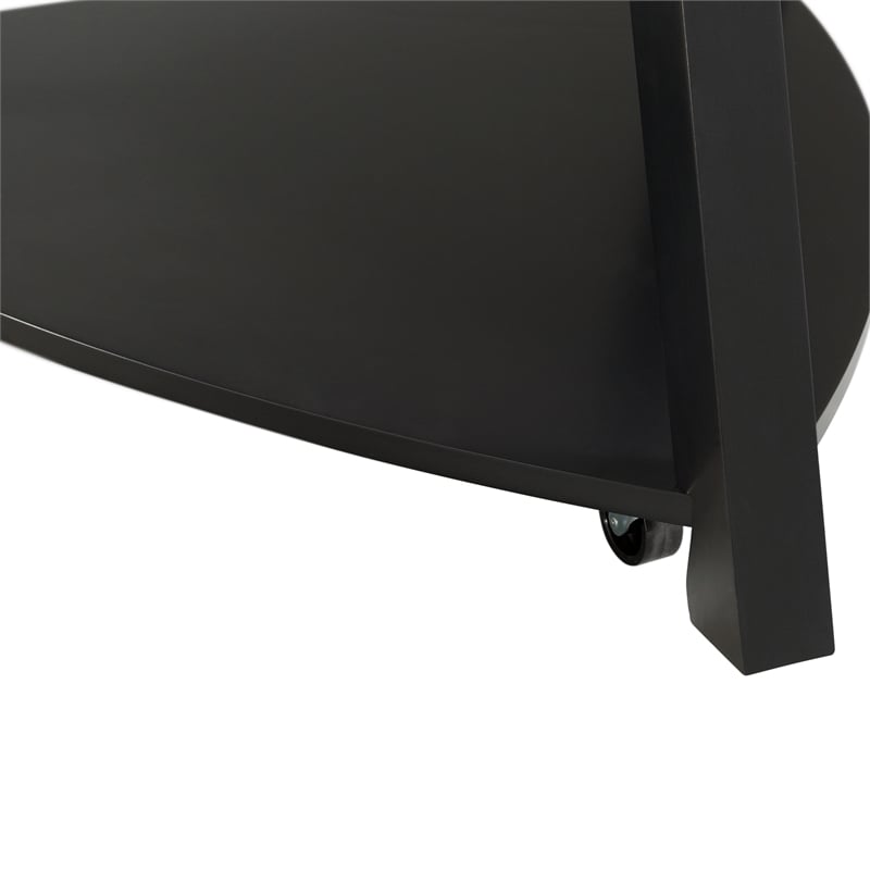 Bowery Hill Modern White Marble Top Coffee Table in White Marble