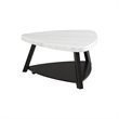 Bowery Hill Modern White Marble Top Coffee Table in White Marble