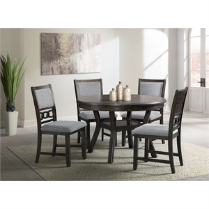 bowery hill standard height 5pc dining set-table and four side chairs