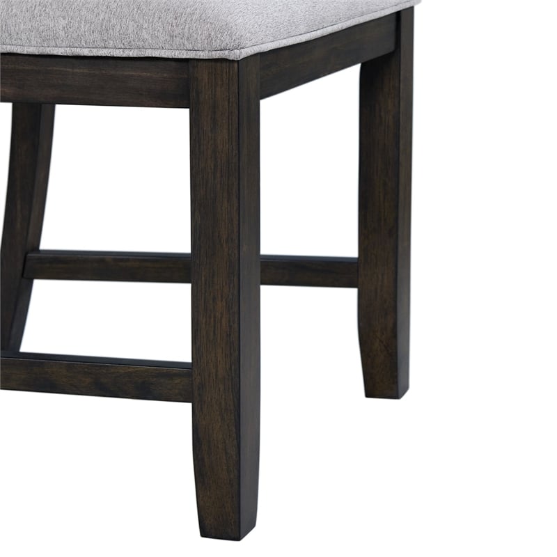 Bowery Hill Mid-Century Standard Height Side Chair in Walnut (Set of 2)