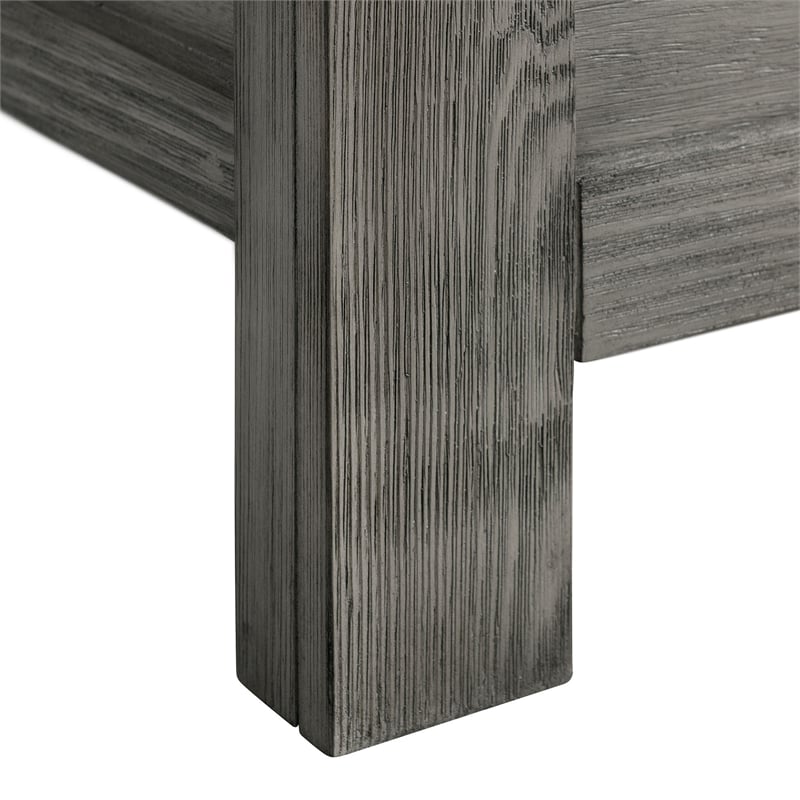 Bowery Hill Solid Wood 3 Piece Queen Panel Bedroom Set in Gray