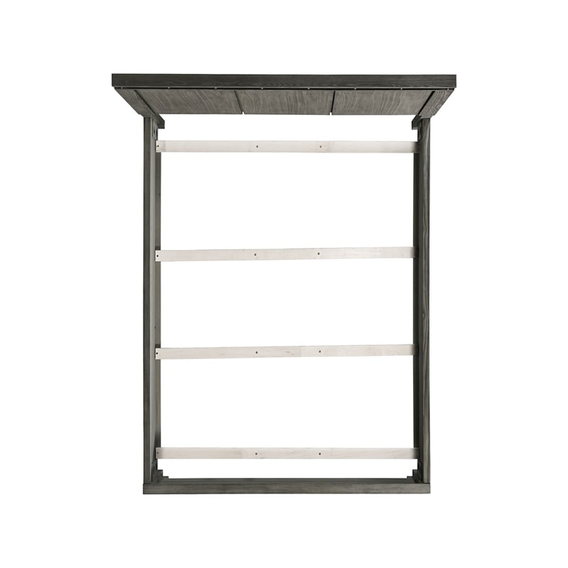 Bowery Hill Solid Wood 3 Piece Queen Panel Bedroom Set in Gray