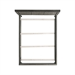 Bowery Hill Solid Wood 3 Piece Queen Panel Bedroom Set in Gray