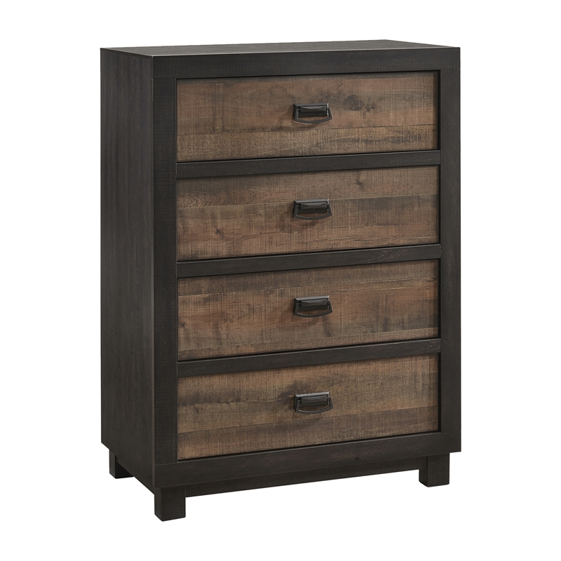 Bowery Hill 3 Piece Engineered Wood Full Panel Bedroom Set in Dark Chocolate