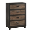 Bowery Hill 3 Piece Engineered Wood Full Panel Bedroom Set in Dark Chocolate