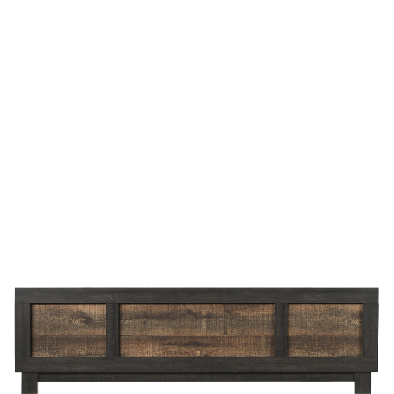 Bowery Hill 3 Piece Engineered Wood Full Panel Bedroom Set in Dark Chocolate
