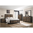Bowery Hill 3 Piece Engineered Wood Full Panel Bedroom Set in Dark Chocolate