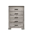 Bowery Hill Rubber Wood 3 Piece Queen Panel Bedroom Set in Gray