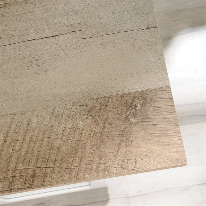 Bowery Hill Contemporary Engineered Wood Sewing Craft Table in Soft White
