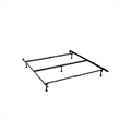 Bowery Hill Contemporary Metal Full/Queen Bed Frame in Black