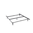 Bowery Hill Contemporary Metal Full/Queen Bed Frame in Black