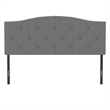 Bowery Hill Contemporary Upholstered Full/Queen Headboard in Gray Fabric
