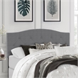 Bowery Hill Contemporary Upholstered Full/Queen Headboard in Gray Fabric
