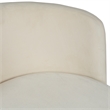 Bowery Hill Traditional Furniture Metal Vanity Stool Off White Fabric