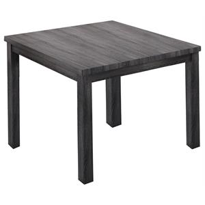 bowery hill contemporary solid wood counter height table in antique gray
