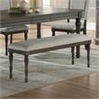 Bowery Hill Contemporary Gray Fabric Dining Bench