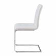 Bowery Hill Contemporary White Faux Leather Side Chair