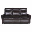 Bowery Hill Contemporary Brown Leather Power Recliner Sofa