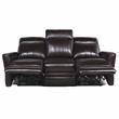 Bowery Hill Contemporary Brown Leather Power Recliner Sofa