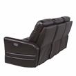 Bowery Hill Contemporary Brown Leather Power Recliner Sofa