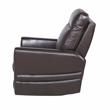Bowery Hill Transitional Leather Power Recliner Chair in Brown