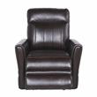 Bowery Hill Transitional Leather Power Recliner Chair in Brown