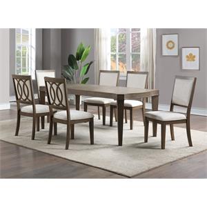Bowery Hill Contemporary Toffee Brown Wood 7-piece Dining Set