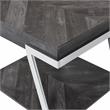 Bowery Hill Mid-Century Dark Gray Wood and Laminate End Table