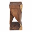 Bowery Hill Wood Brown End Table Square Compact 12