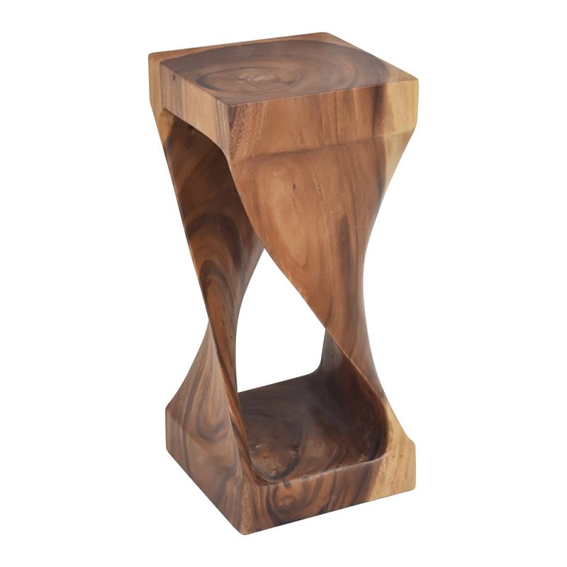 Bowery Hill Wood Brown End Table Square Compact 12