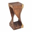 Bowery Hill Wood Brown End Table Square Compact 12