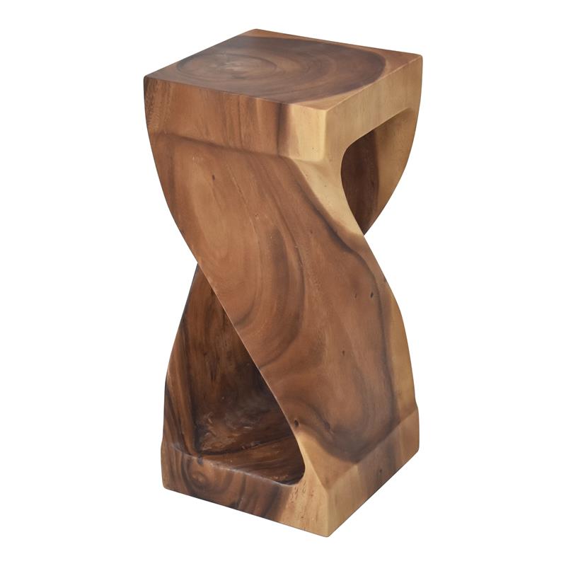 Bowery Hill Wood Brown End Table Square Compact 12