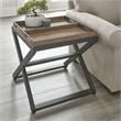Bowery Hill Mid-Century Walnut and Ebony Solid Wood End Table