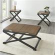 Bowery Hill Mid-Century Walnut and Ebony Solid Wood End Table