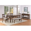Bowery Hill Contemporary Warm Walnut Brown Wood Serving Table