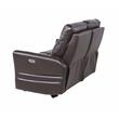 Bowery Hill Contemporary Leather Power Recliner Loveseat in Brown