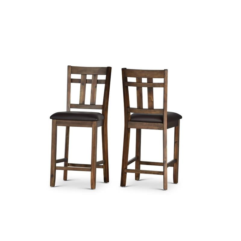 Bowery Hill Assembled Mid-Century Counter Chair in Mocha Chocolate finish