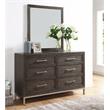 Bowery Hill Modern Walnut Queen Engineered Wood 4-Piece Bedroom Set