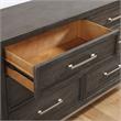 Bowery Hill Modern Walnut Queen Engineered Wood 4-Piece Bedroom Set