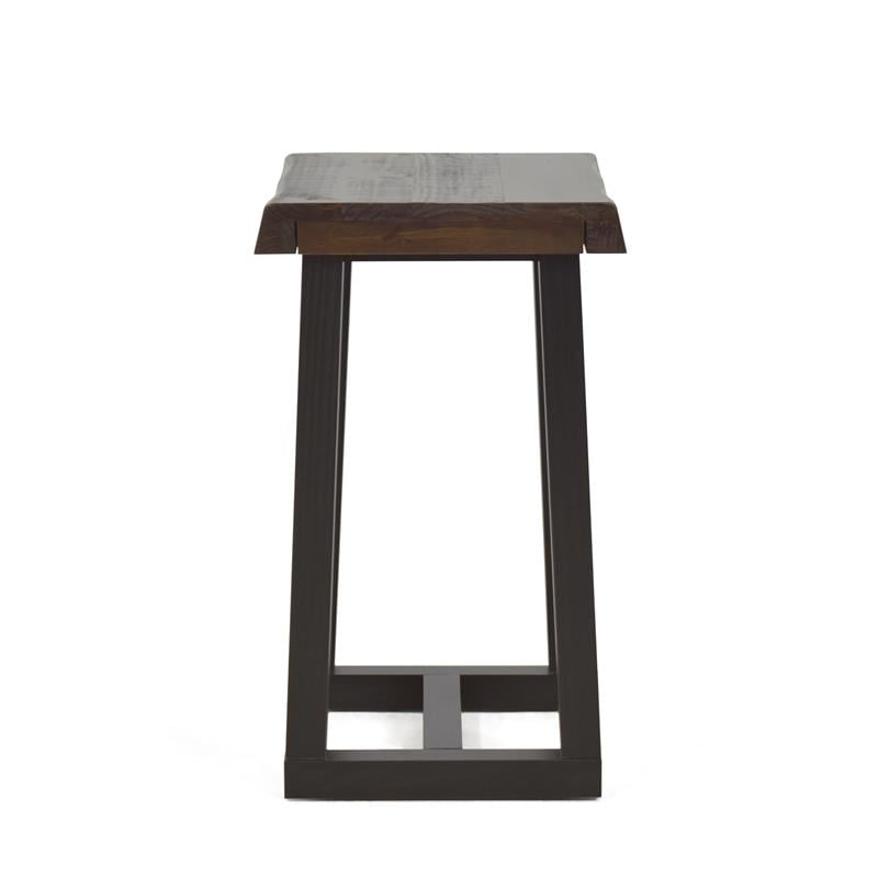 Bowery Hill Traditional Cherry and Ebony Solid Wood Live Edge Stool