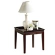 Bowery Hill Transitional End Table in Multi-Step Merlot Cherry Finish