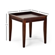 Bowery Hill Transitional End Table in Multi-Step Merlot Cherry Finish