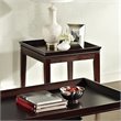 Bowery Hill Transitional End Table in Multi-Step Merlot Cherry Finish