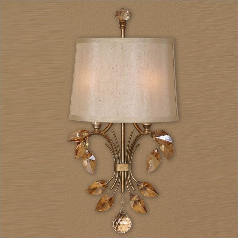 Bowery Hill Modern 2 Light Metal Wall Sconce in Burnished Gold
